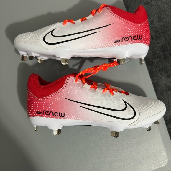 Nike 4 Pro Molded Softball Cleats Scarlet Red Black White US Size 9 (Women"s ) - Picture 4 of 6